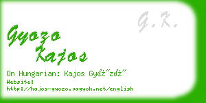 gyozo kajos business card